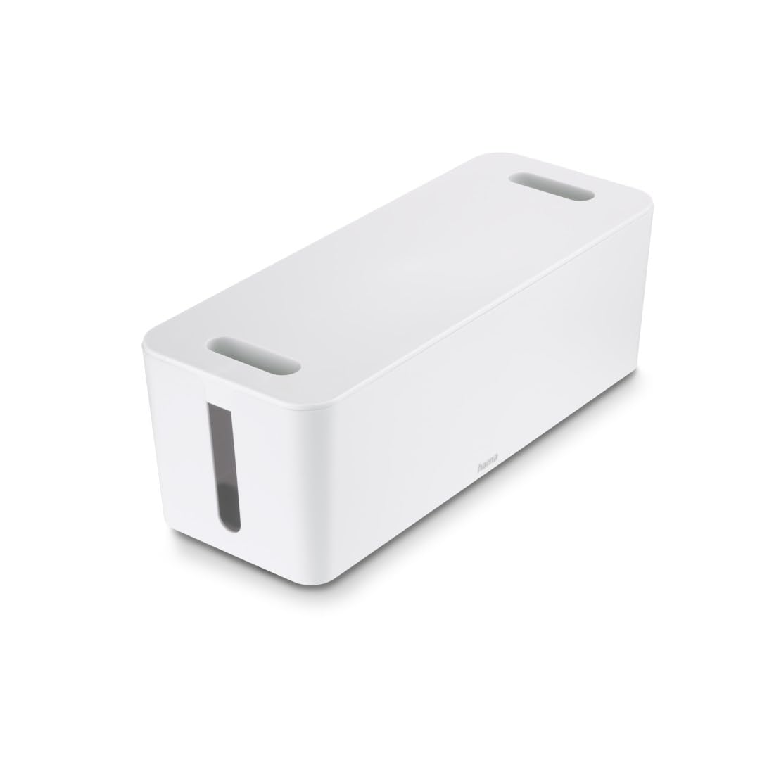 Hama Cable Box, Maxi, Integrated Cable Management (Cable Box for Power Strip, Easy Cable Management for Office and Home, Storage of Chargers, Hard Drives etc., with Rubber Feet) White — image 1