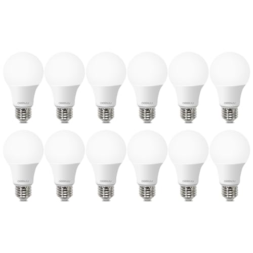 Image of DEGNJU A19 Light Bulbs, 60 Watt Equivalent LED Bulb, 2700K Soft White, Non-Dimmable, E26 Base, CRI 80+, 15000 Hours, 800Lumen Light Bulb for Bedroom Living Room, 12 Pack