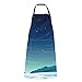 Grembiule unisex con 2 tasche Inverno notte paesaggio foresta congelata grembiuli magici per donna uomo adulto impermeabile pittore bavaglini cucina per chef cucinare pittura giardinaggio grigliate b