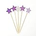 Winrase 50pcs Multicolor Stars Cupcake Toppers Mini Cake Toppers Food Decoration Toppers Party Decorative Accessories for Birthday Wedding Baby Shower