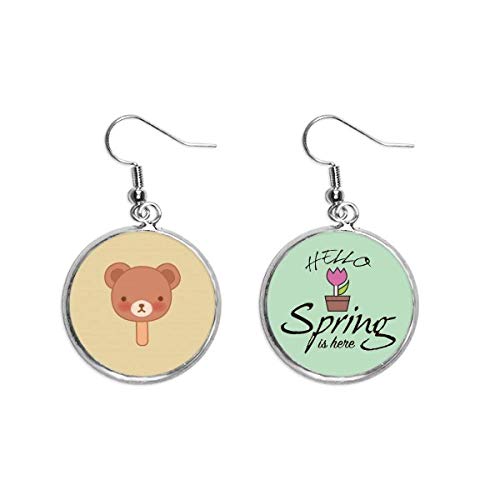 Pendientes de oso y helado de paleta para paseos de primavera