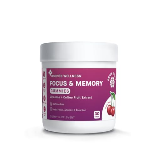 Ananda Wellness Focus & Memory Gummies with Citicoline and Coffee ...