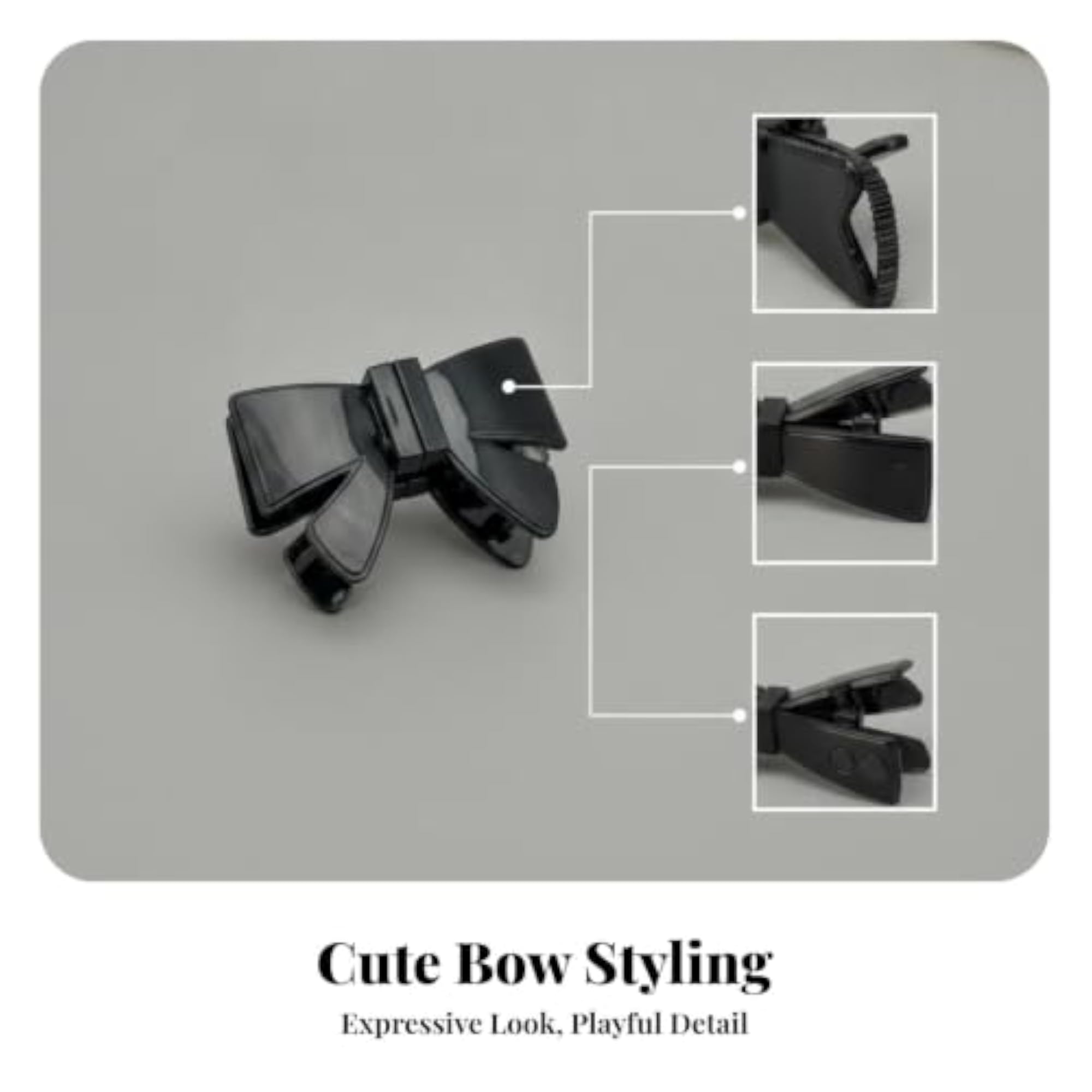 Hair Bow Glossy Bow Clip, Looped Tails in Orange Leopard