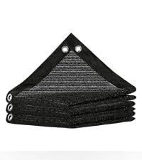 ColourTree 6x10' Black Shade Cloth Tarp with Grommets
