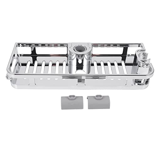 Reinscer Estantería elevadora para ducha rectangular, estante extraíble, estante de plástico, accesorio de baño (25 mm)