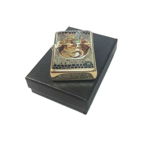 Encendedor Zippo Classic en latón pulido dorado miniatura 4