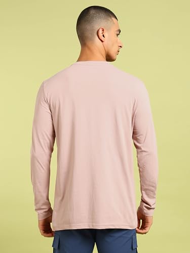 Image of TECHNOSPORT Men's Slim Fit Full Sleeve Crew Neck T-Shirt, COTFLEX Quick Dry Moisture Wicking Stretchable Sports Gym and Casual Wear