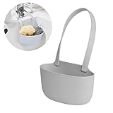 Küchenspüle Caddy Schwammhalter Organizer mit Aufhängung für Spülbürsten und Schwämme, Praktischer Küchenaccessoire zum Aufbewahren und Trocknen, Grau