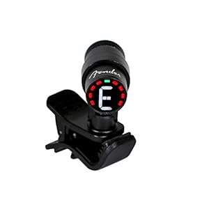Fender©”Bullet” Chromatic Clip-On Tuner For Guitar/Bass – LED Color Screen – Color: Black