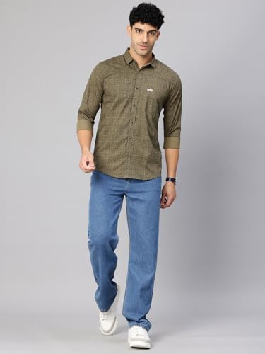 Image of Majestic Man Stylish Geomatric Print Casual Shirt - Pure Cotton| Full Sleeve | Trendy & Comfortable