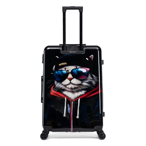 Image of InUSA Cat Print 28-Inch Hardside Spinner Luggage Lightweight & TSA Lock