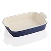 Sweejar ceramic baking dish casserole dish for oven 9×13 inch rectangular lasagna pan deep bakeware with handles for cooking dinner kitchen banquet and daily use navy  urban country home decor