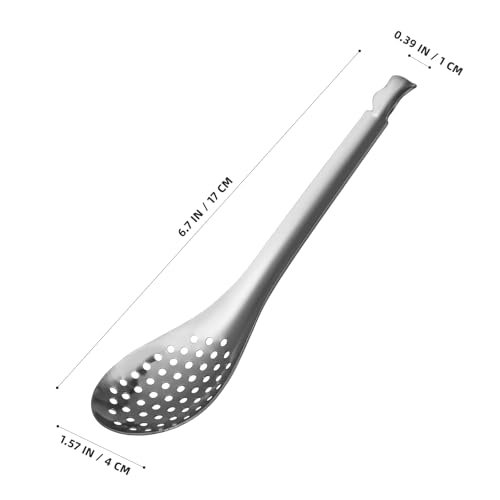 jojofuny 2pcs Small Slotted Spoons: Stainless Steel Spherification Spoon for Cooking - Caviar Gadgets for Caviar, Soup, Sauces, Kitchen Cooking Gadgets