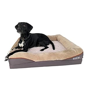 Emmi-pet Cama ortopédica para perros y sofá – Tamaño XXL I Ideal para después de un largo día lleno de diversión y acción I espuma viscoelástica se adapta perfectamente a la forma del cuerpo