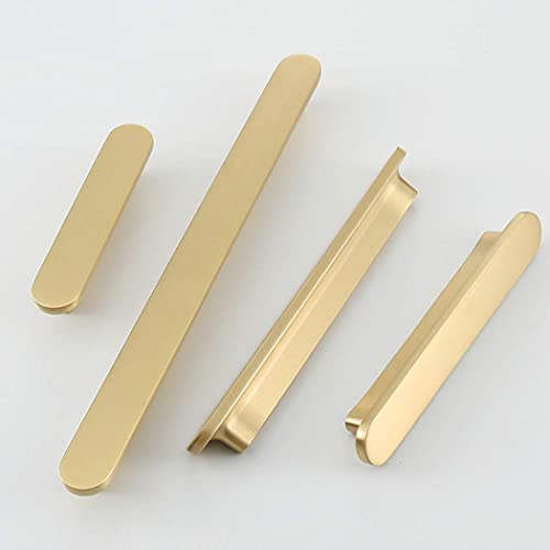 WYNWJ Zieht Griffe Griff,1 Stück Möbelgriff Schrank Schrankgriffe Aus Massivem Kupfer Schubladengriffe 100% Reines Kupfer Glod/95Mm-Hole Distance 64Mm - Image 6