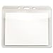 PVC-Free Badge Holders, Horizontal, 4" x 3", Clear, 50/Pack