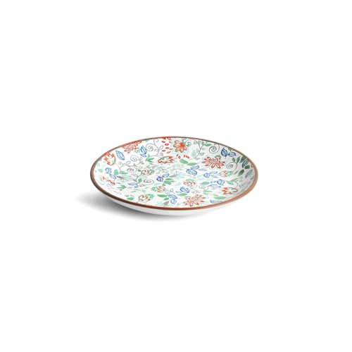Image of ExclusiveLane 'Spring Garden' Handcrafted Ceramic Quarter Plates Small Side Snack Plates (Set of 4, Microwave Safe, Dishwasher Safe)