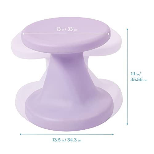 Image of ECR4Kids Twist Active Wobble Stool, 14in Seat Height, Classroom Furniture, Light Purple