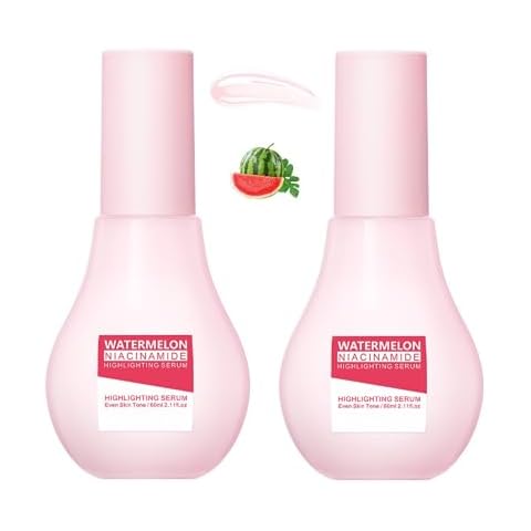 2Pcs Watermelon Moisturizer Facial Serum, Facial Glow Serum & Priming Liquid Highlighter.(120ML) Cover
