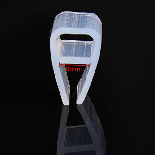 dDanke Tira de sello inferior de puerta de ducha de 2 m de longitud, transparente en forma de U, se adapta a vidrio de 6 mm a 12 mm de grosor (8 mm) Cover
