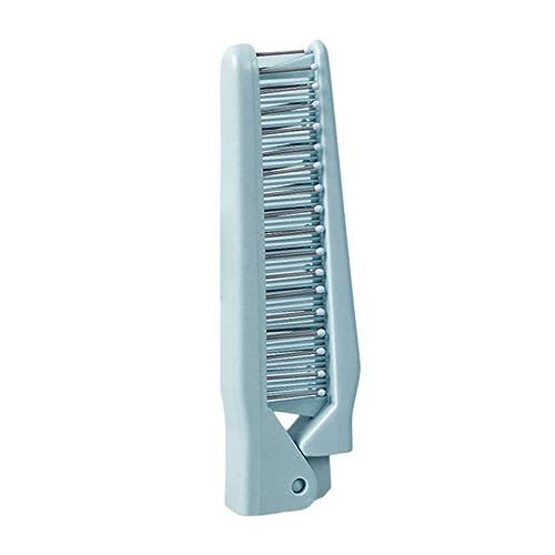 Peine de pelo plegable portátil de viaje, peine de pelo de bolsillo, peine de pelo de masaje de doble cabeza para mujeres