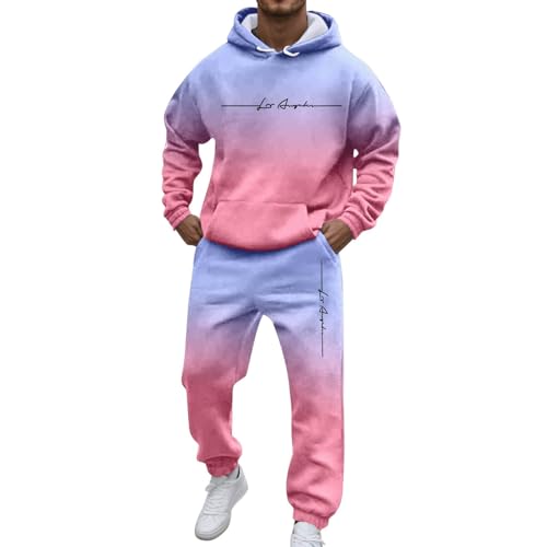 Survêtement homme confortable coupe ample ensemble sweat capuche toutes saisons WWricotta