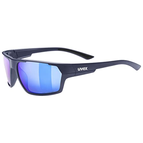 Uvex sportstyle 233 P - Outdoorbrille für Damen und Herren - 100% UVA-, B, C Schutz - Polarisationsfilter schützt vor Blendung - deep space matt/blue - one size