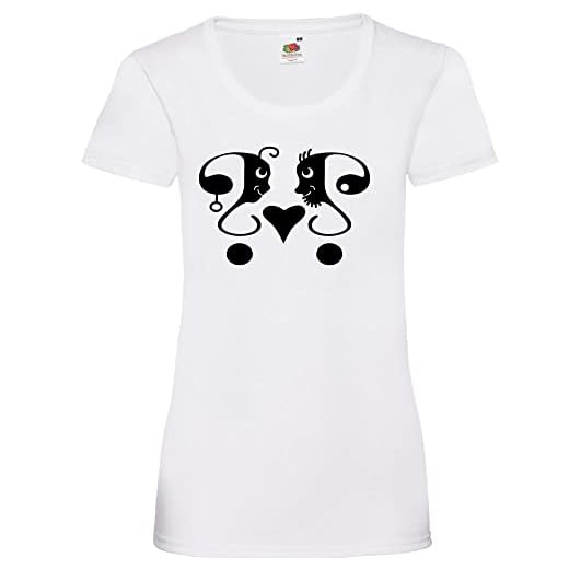 Ja eller nej dam Lady-fit T-shirt – shirt84.de, Vit, XXL