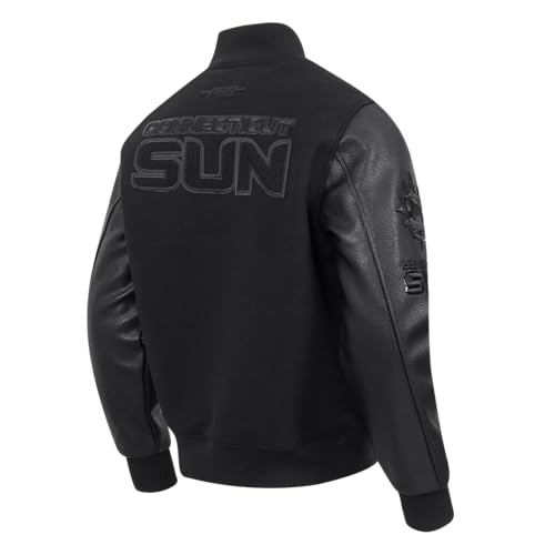 Image of Pro Standard Mens WNBA Classic Triple Black Varsity Jacket