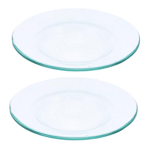 Plato para aromaterapia reutilizable de vidrio templado transparente 2