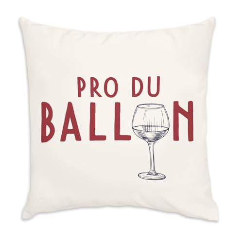 Coussin velours humour foot vin idée cadeau anniversaire homme