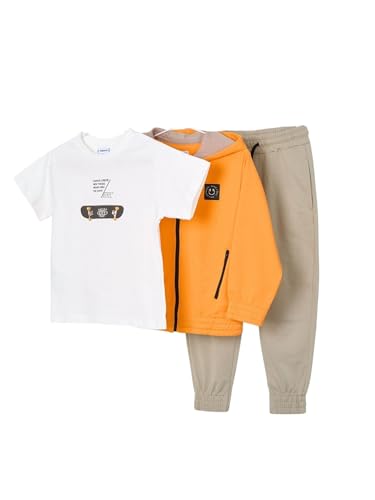 Survêtement avec t-shirt garçon orange Mayoral pour le sport et loisirs