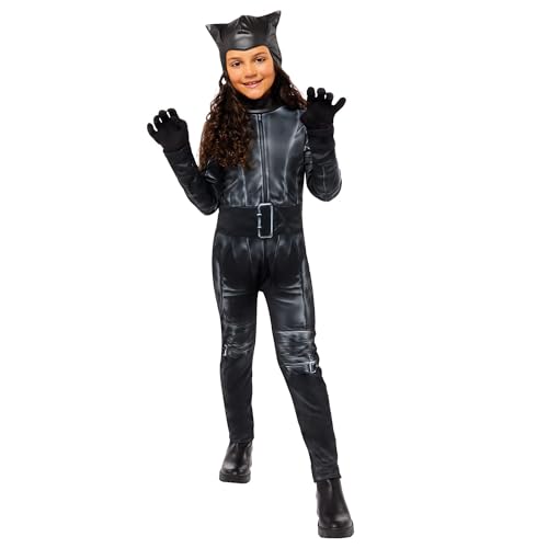 amscan - Costume enfant Catwoman, Gotham City, DC Universe, Halloween, Noir, 104
