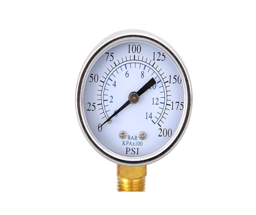 Manomètre de pression 200 PSI pour réparer les fuites de compresseur d'air avec raccord 1/4