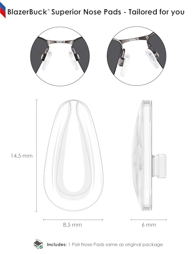 Image of BLAZERBUCK Clear Replacement Nose Piece Pads for Oakley Extender OX3249