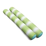 Big Joe Noodle 2 Pack No Inflation Needed Pool Floats, Rolling Wave Lime Double Sided Mesh, Quick Draining Fabric, Jumbo 4 feet