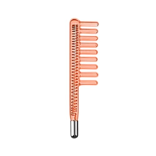 Haute Fréquence Rod Electrodes Tubes en verre 3 Couleurs 7 Formes Portable Haute Fréquence Équipement Pièces de rechange Pièces de beauté Elitzia ETJX006RCT (Peigne Rouge Tungstène)