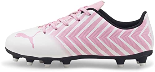 Puma - Juniors Tacto Ii Fg/Ag Shoes, Size: 12.5 M US Little Kid, Color: Puma White/Prism Pink