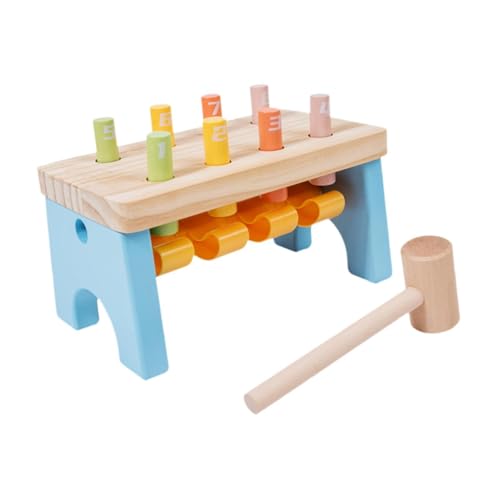 FytStycale Martello Giocattolo per Bambini Picchiaduro in Legno con Mazzuolo Meccanismo Leva Promuove Risoluzione Problemi Indicato per Giochi di Gruppo