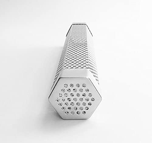 Tubo Hexagonal Defumador Para Churrasco em Aço Inox 31cm