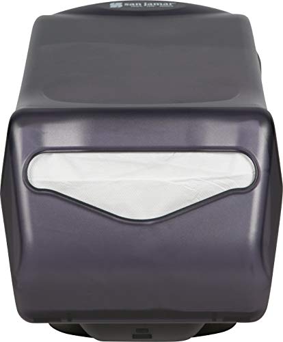 San Jamar H5005 Venue Countertop Fullfold Control Napkin Dispenser, 550 Capacity, 8" Width X 7-1/4" Height X 15-3/4" Depth, Black Pearl #TOP3