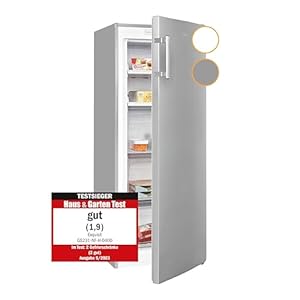 Exquisit NoFrost Gefrierschrank GS231-NF-H-040D Inoxlook 161L