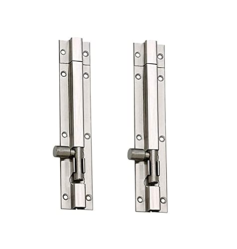 VA 4 Inch Stainless Steel Tower Bolt 12 mm Rod Thickness Chrome Finish | Door Security Latch Lock Tower Bolt for Home, Bathroom, Kitchen, Office (Pack of 2)