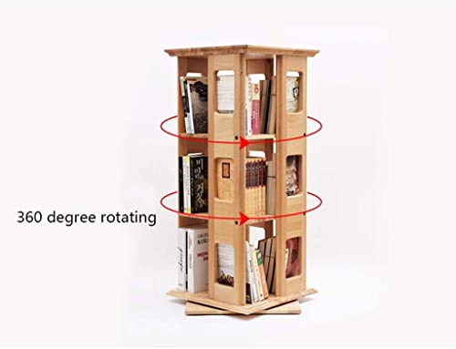 Estantería de haya giratoria 360° con 3 niveles para libros 3