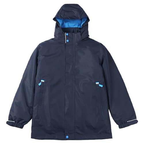 Kids Hooded Thicken Jacket Fleece Zip Thermal Warm Windproof Outerwear Winter 𝗪aterproof Coat with Pocket