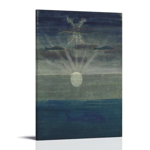 Famous Paintings by Mikalojus Konstantinas Ciurlionis�C���e���A�f�U�C���̃|�X�^�[�A�Ƃ̑����̔��w�A�����̐V�����Ƃ̑��蕨16x24inch Frame-style