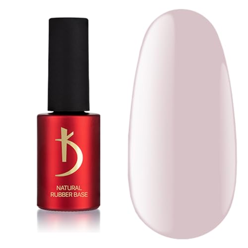 kodi professional Natural Rubber Base Gel 6 Colors (Pink Ice Tea Rose Natural Beige Dark Ivory) 7ml & 15ml Camouflage Elastic French & Nude Manicure (Pink Ice 7ml.)