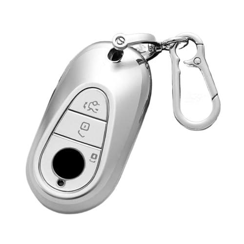 Porte-clés voiture Mercedes haut de gamme en TPU aspect chrome