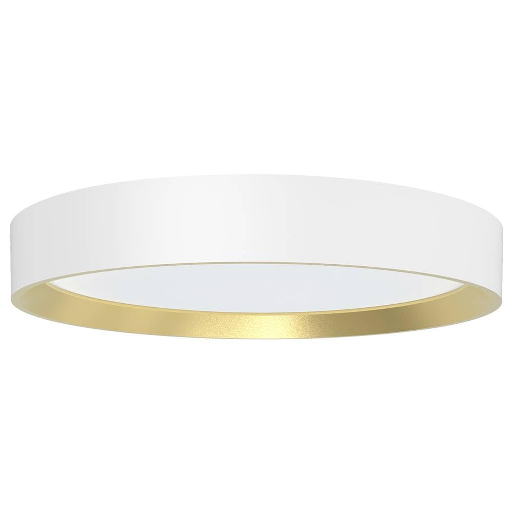 Philips LED Hanno Plafón de Techo, 24W, 2700 lm, Luz Blanca Cálida 2700K, Protección IP20, SceneSwitch, Redondo, Detalle Dorado, Color Blanco