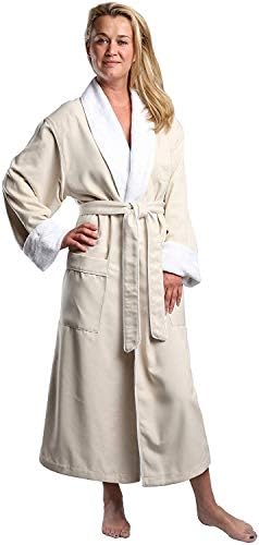 MONARCH Plush Lined Microfiber Bath Robe for Women or Men - Super Soft, Durable Luxury Spa, Resort & Hotel Bathrobe, Generously Sized (Unisex) Cypress